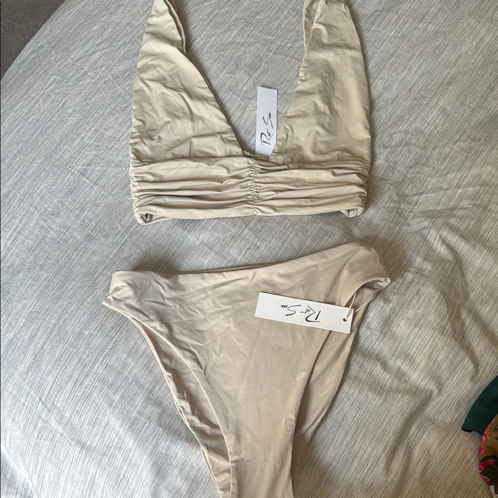 Riot swimwear Beige Bikini Set